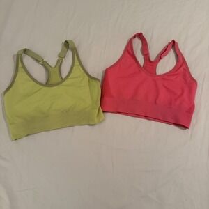 Love & Sports Lot of 2 Sports Bras Size Large 12-14 Stretchy Comfortable Support